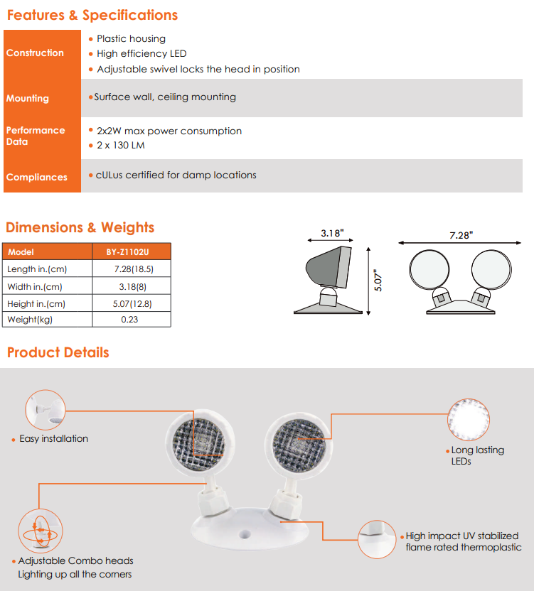 Votatec Double Remote Lamp Head