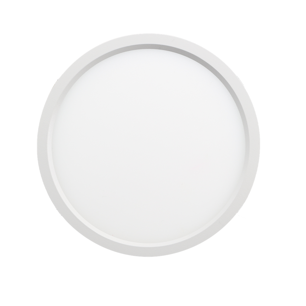 Reno Lighting 19" Slim Surface Round Slim Flush Mount 35W | 2200Lm | Selectable CCT 27/30/35/40/50K | 120V | White /Brushed Nickel