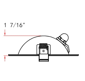 Dawnray Fire rated 4" Gimbal potlight, up to 2 hours fire rating. 5CCT, 850Lm