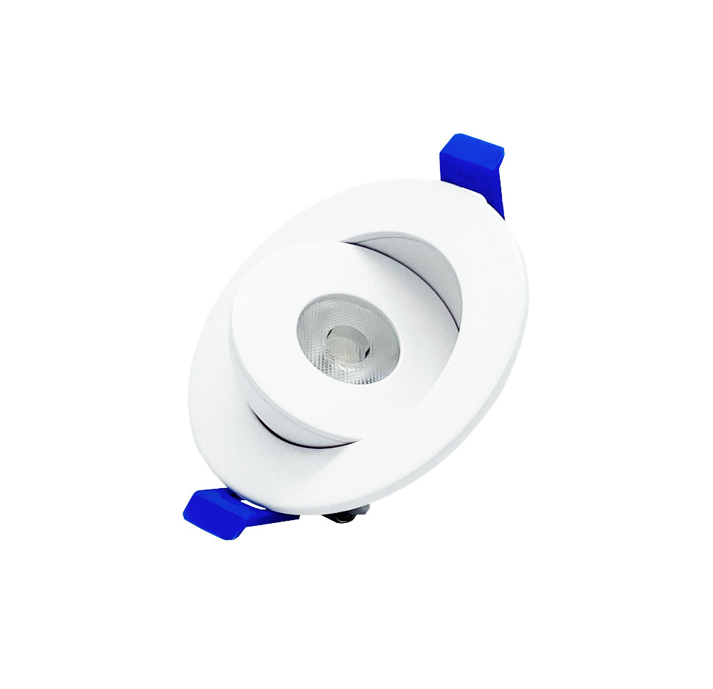 DawnRay 2" LED Round Gimbal Panel(Potlight) 2700K/3000K/3500K/4000K/5000K(changeable), White, 5W, 400LM