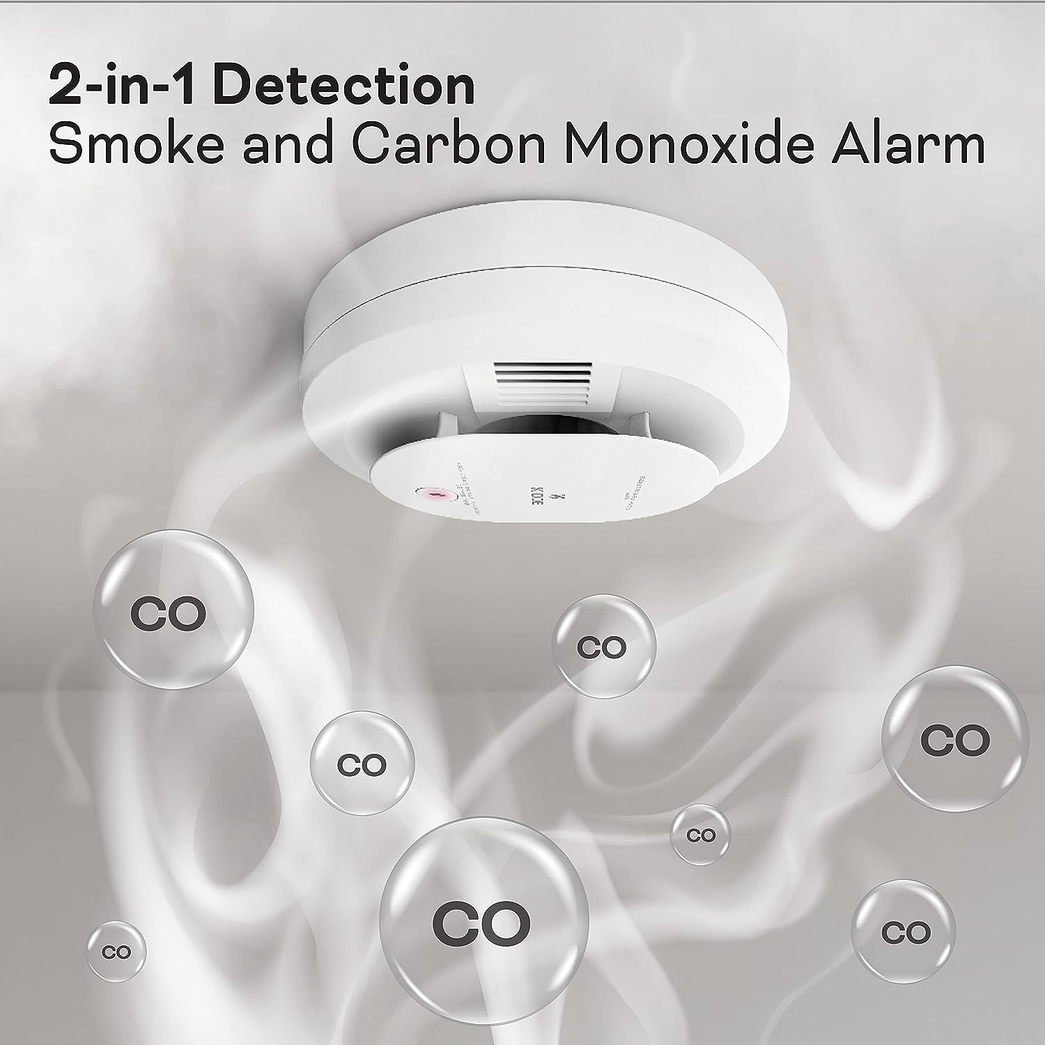 Kidde Hardwired Smoke & Carbon Monoxide Detector, AA Battery Backup, Voice Alerts, Interconnectable, LED Warning Light Indicators, 900-CUAR-VCA, 21032311