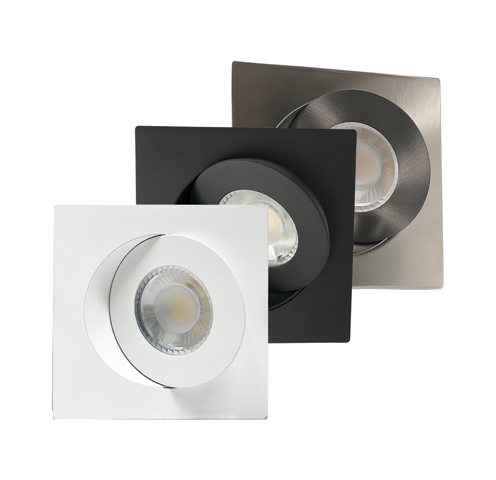 DawnRay 4" 5CCT Switchable-2700K/3000K/3500K/4000K/5000K LED Gimbal Panel (Square White)