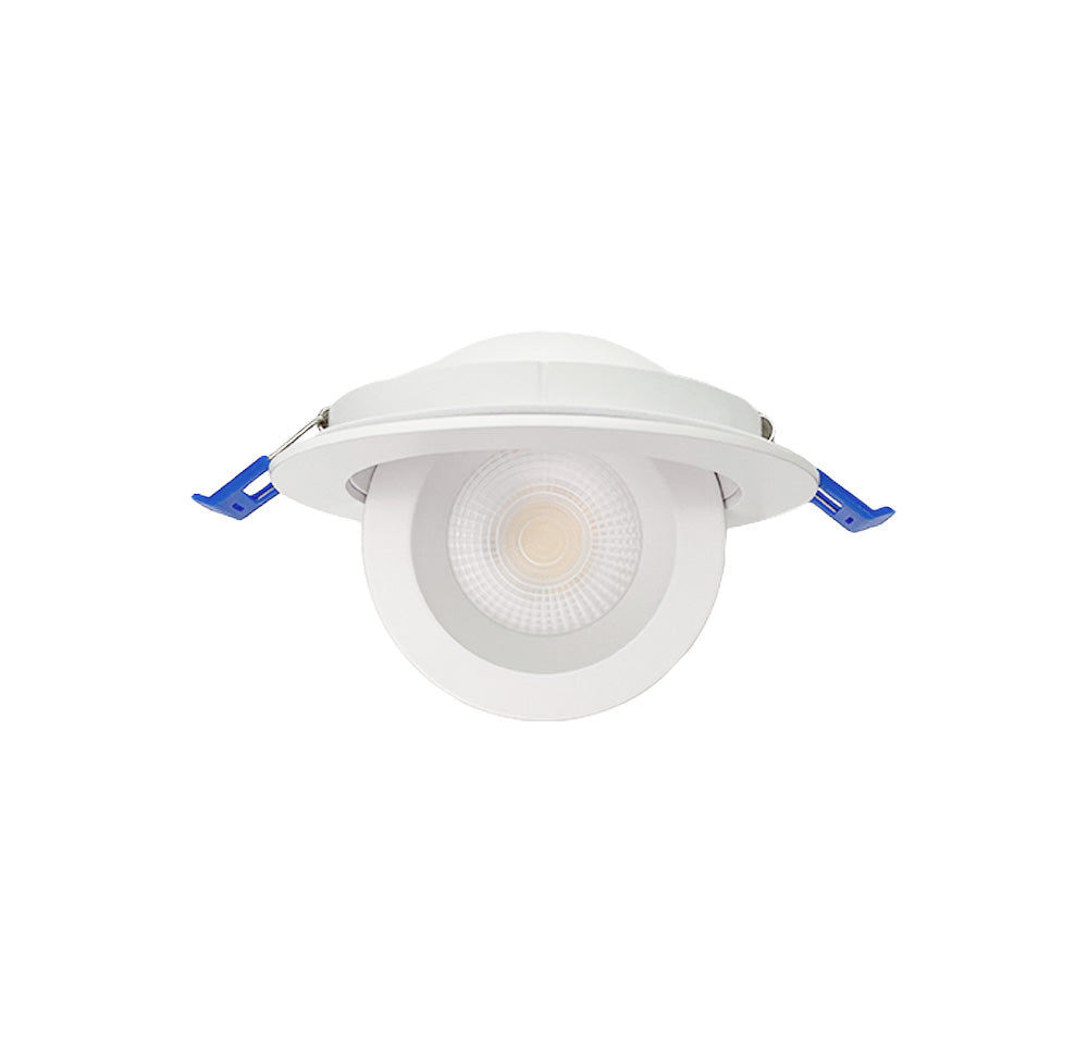 Dawnray 4" Anti-Glare LED Gimbal Recessed Fixture Round, 5CCT 2700K/3000K/3500K/4000K/5000K, Dimmable