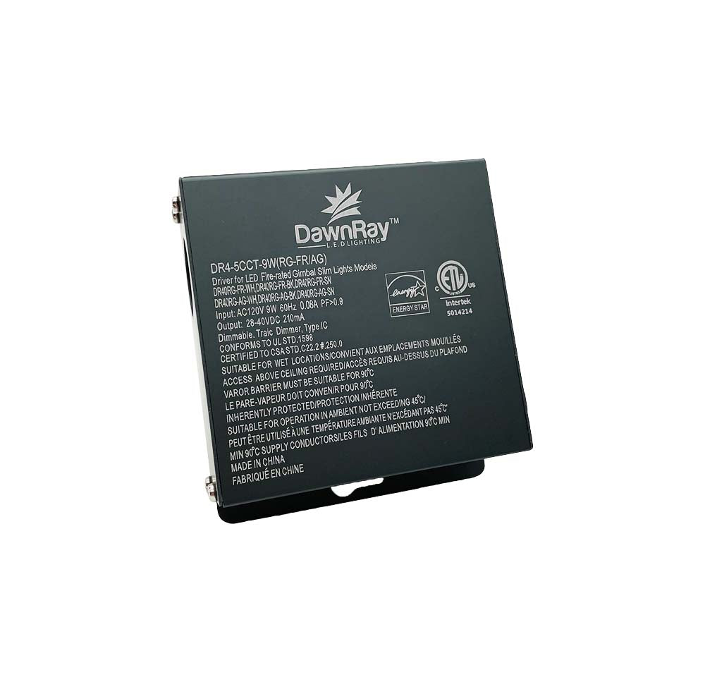 Dawnray 4" Anti-Glare LED Gimbal Recessed Fixture Round, 5CCT 2700K/3000K/3500K/4000K/5000K, Dimmable