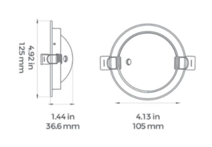 canolight 4" Recessed LED Slim Gimbal Potlight, 9W 950Lm 5CCT adjustable(2700K/3000K/3500K/4000K/5000K) White,Black