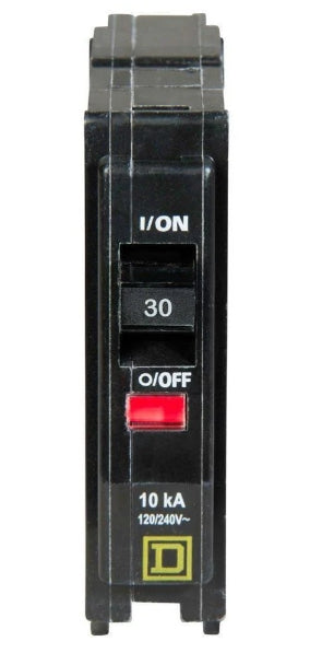 SquareD, Tandem, QO, 30A, 1 pole, 120/240VAC, 10kA, plug in, QO130