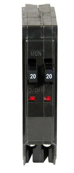 SquareD, Tandem, QO, 20A, 2x1 pole, 120/240VAC, 10kA, plug in, QO2020 (space saver)