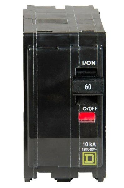 SquareD, QO, 60A, 2 pole, 120/240VAC, 10kA, plug in, QO260
