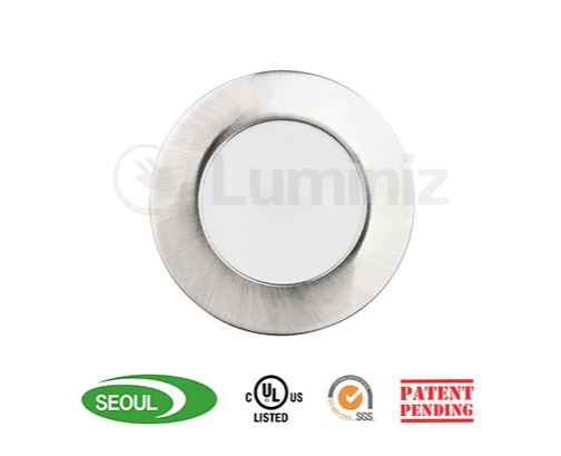 Luminiz 3'' puck light & Transformer & Combo(3 Lights+1 Transformer), white finish with 3 colors switchable, 3000k/4000k/5000k, 12V, 3.5W, 220Lm.