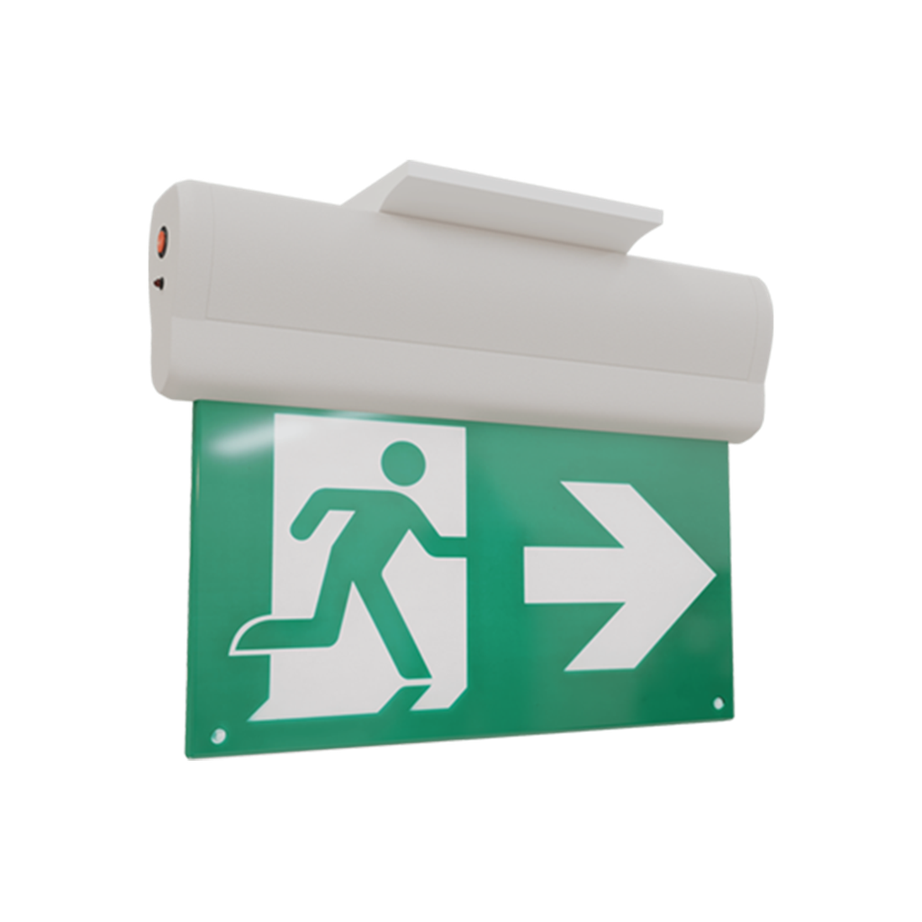 Reno Lighting LED EDGE-LIT RUNNING MAN SIGN | 90MINS BATTERY BACK UP | 120/277/347VAC | 3W | 3.6V Ni-cad |