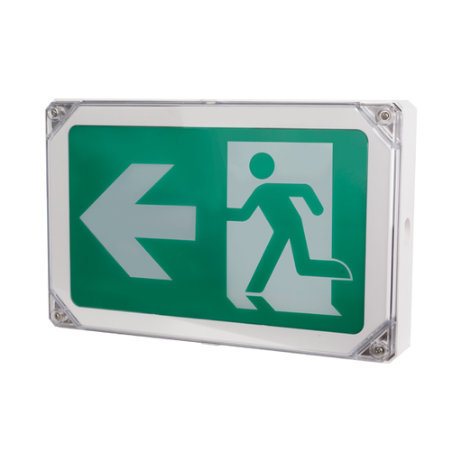 Reno Lighting WET LOCATION RUNNING MAN SIGN | IP65 | 120MINS BATTERY BACK UP | 120-347VAC | 24 HOUR RECHARGE TIME |