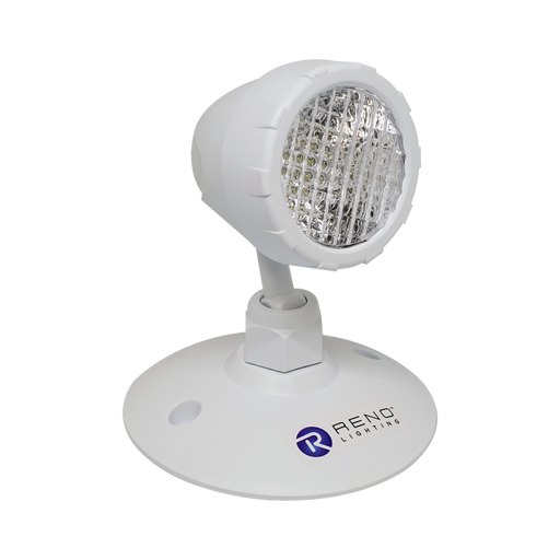 Reno Lighting Single Head Emergency Light | Voltage: 3.6V-24VDC | Lamp Power: 2W | Lumens: 130lm | Material: ABS |
