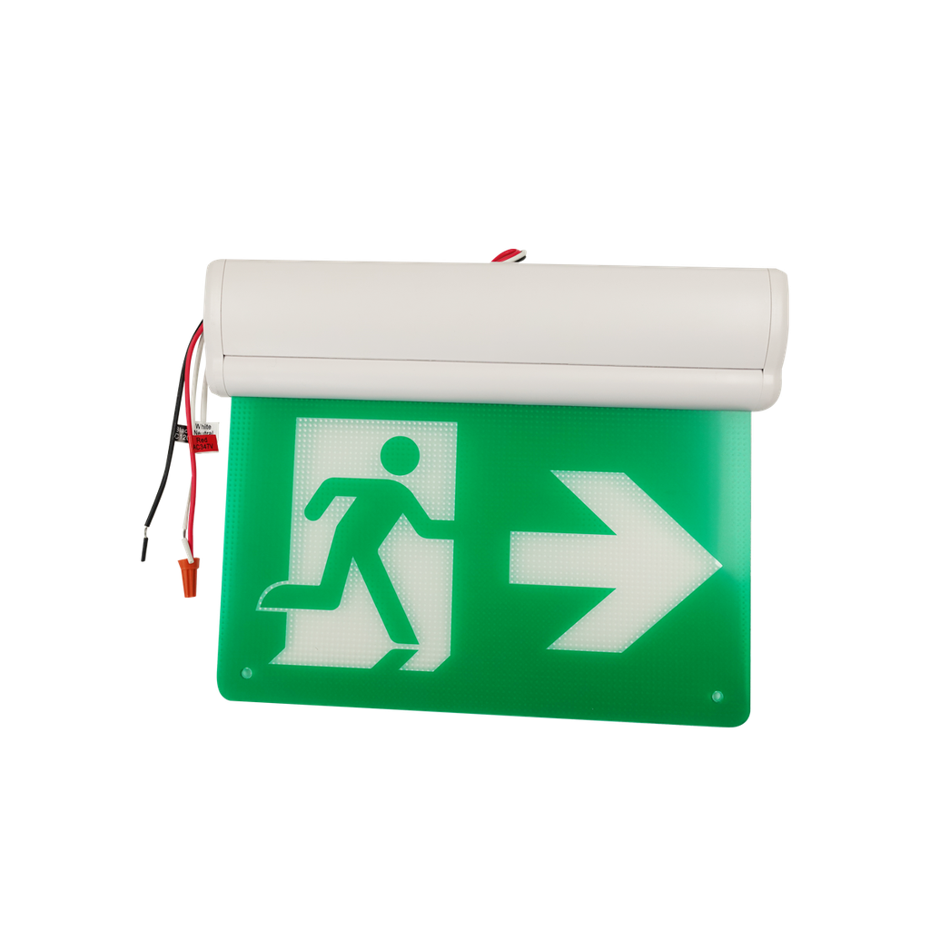 Reno Lighting LED EDGE-LIT RUNNING MAN SIGN | 90MINS BATTERY BACK UP | 120/277/347VAC | 3W | 3.6V Ni-cad |