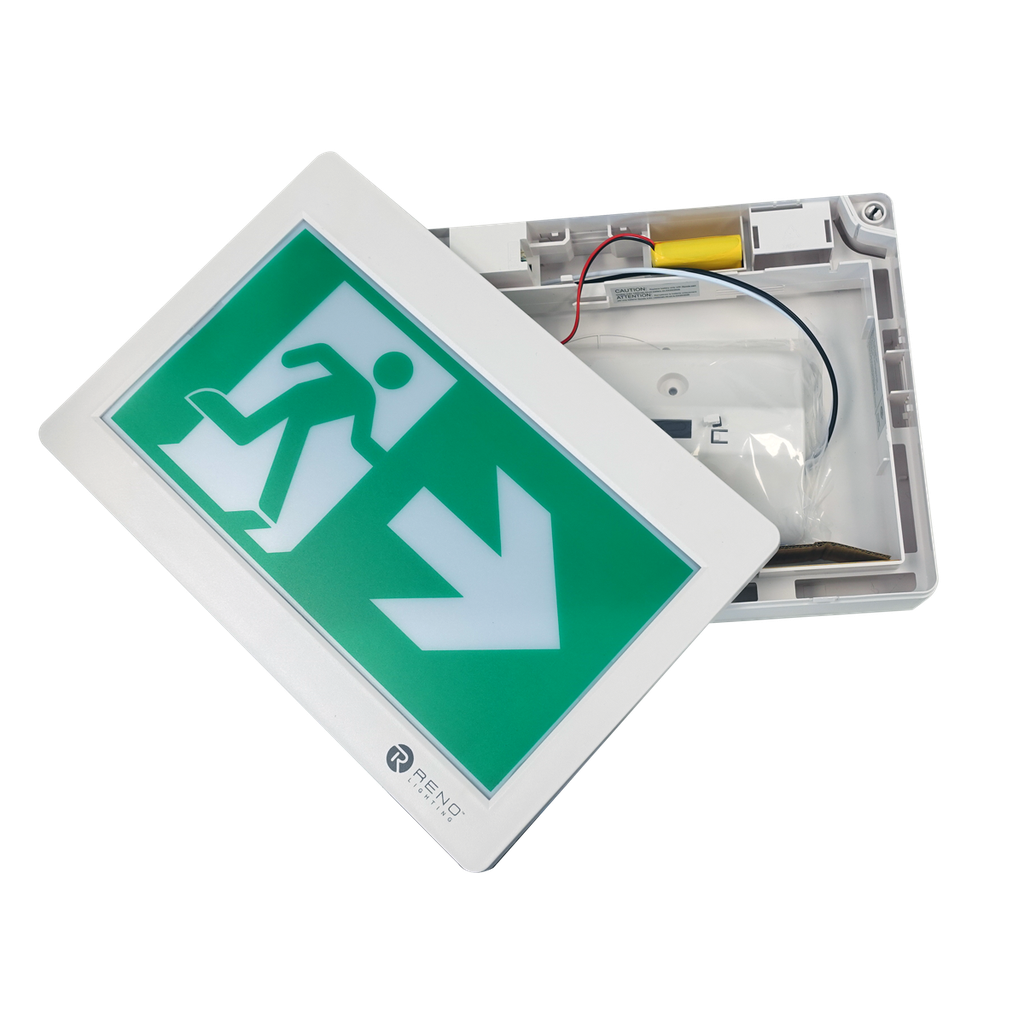 Reno Lighting LED RUNNING MAN SIGN | 120MINS BATTERY BACK UP | 120/277/347VAC