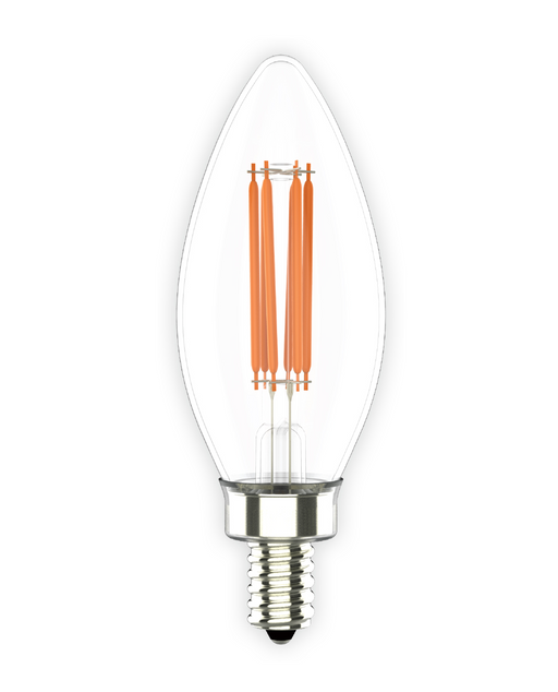 Votatec Filament Candle LED Bulb,E12 5.5W 600Lm, Single Colour(2700K/3000K/4000K/5000K/6000K)