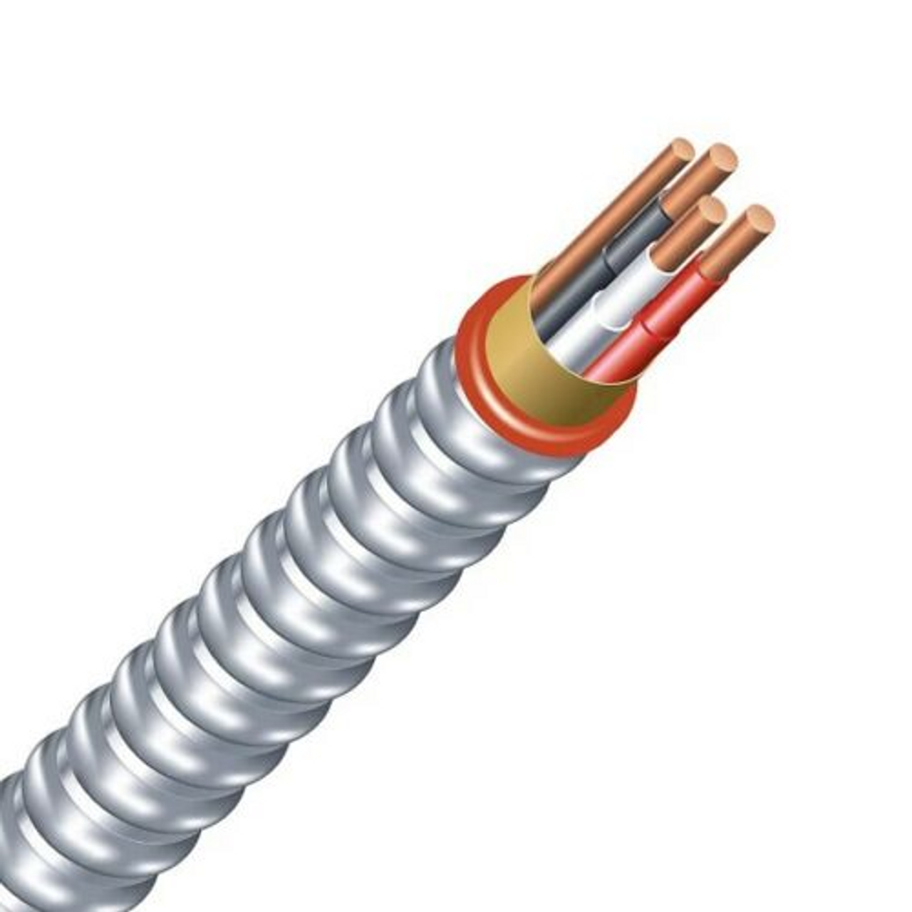6/3 Aluminum Jacket Armored Cable (BX), AC90, sold by meter