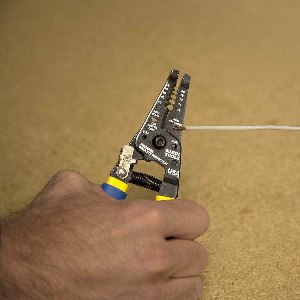 Klein Tools 11055  7-1/8 in. Klein-Kurve Wire Stripper/Cutter for 10-18 AWG Solid Wire and 12-20 AWG Stranded Wire