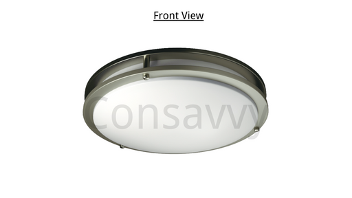 Dawnray 12" Flush mount Ceiling Light, 3 colors changable, 3000K/4000K/5000K, Brushed Nickel