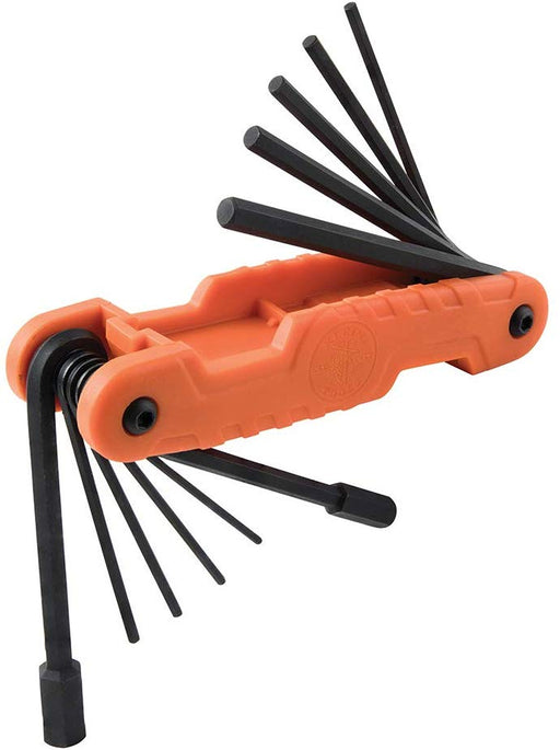 Klein Tools 70550 Pro Folding Hex Key Set, 11 Fractional Inch-Sized Keys - Consavvy