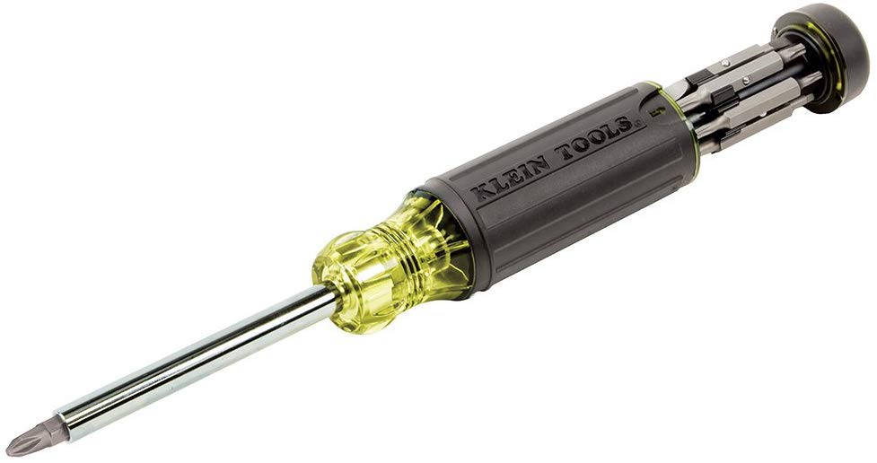Klein Tools 32290 Multi-Bit Screwdriver with Storage with Cusion Grip for Maximum Torque and Comfort, 15-Piece - Consavvy
