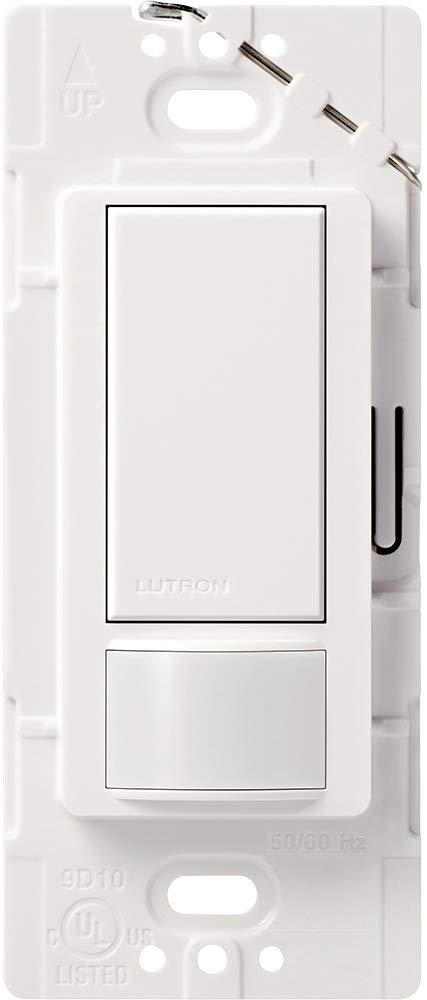 Lutron MS-OPS5M-WH Maestro Sensor Switch, 5-Amp, No Neutral Required, Single-Pole or Multi-Location, White - Consavvy