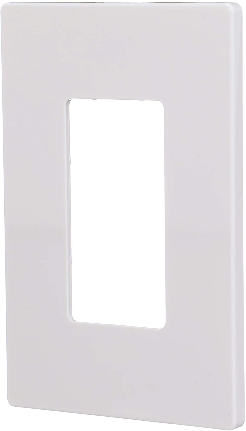EATON PJS26W Decorative Screwless Wall Plate, 1 Gang, White