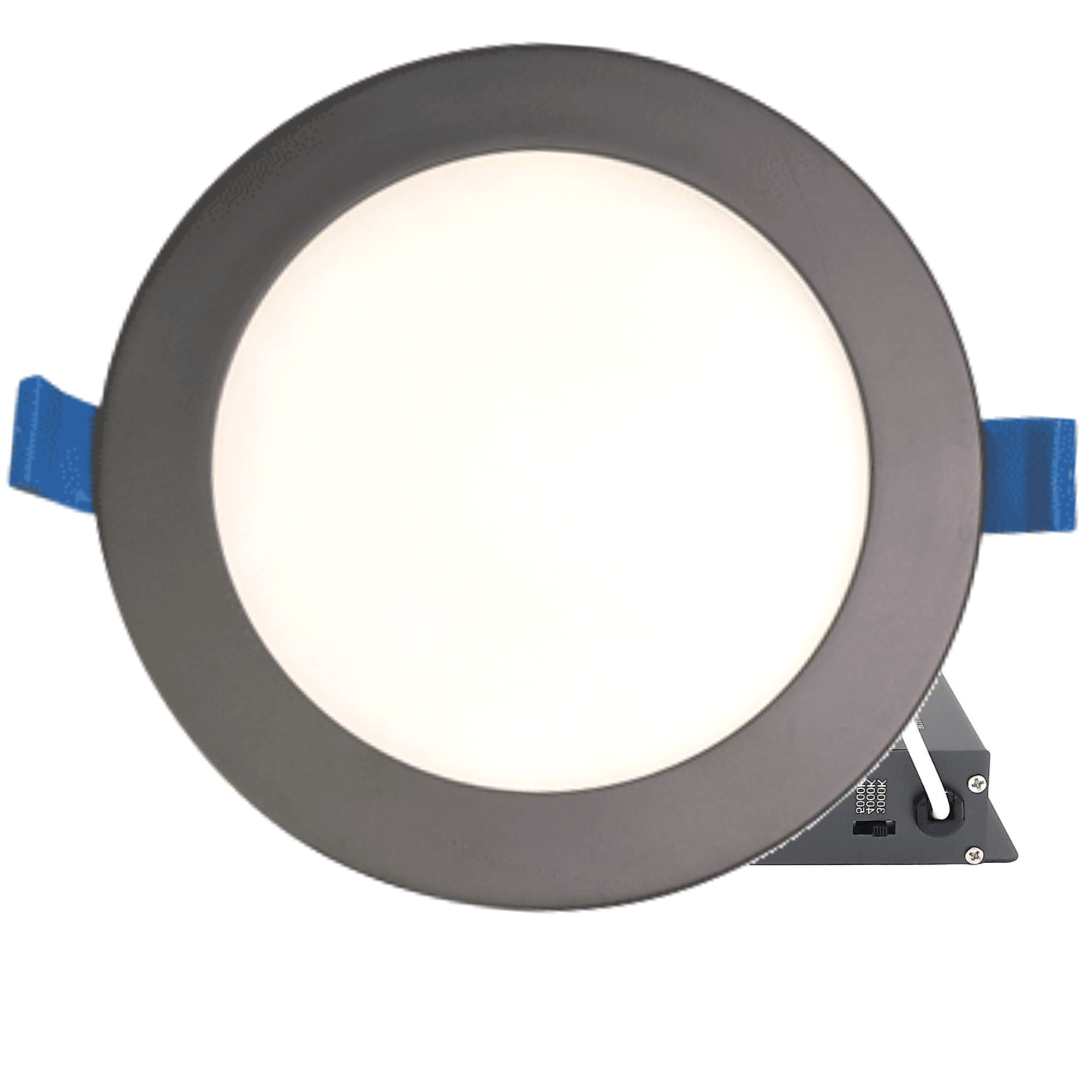 DawnRay 6" LED Round Slim Panel(Potlight) 2700K/3000K/3500K/4000K/5000K(changeable), White/Black/Brushed Nickel, 15W, 1000LM