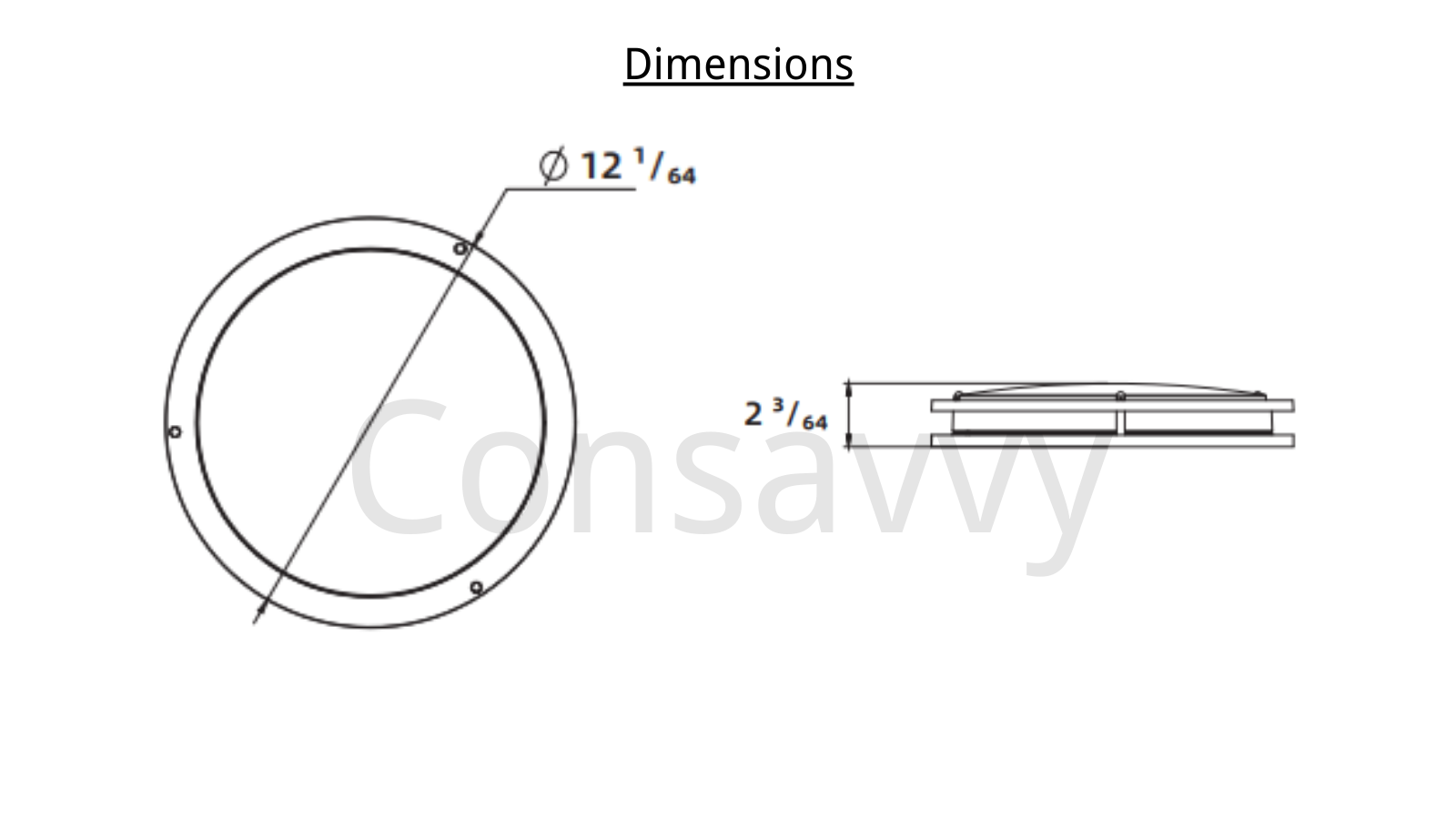 Dawnray 12" Flush mount Ceiling Light, 3 colors changable, 3000K/4000K/5000K, Brushed Nickel