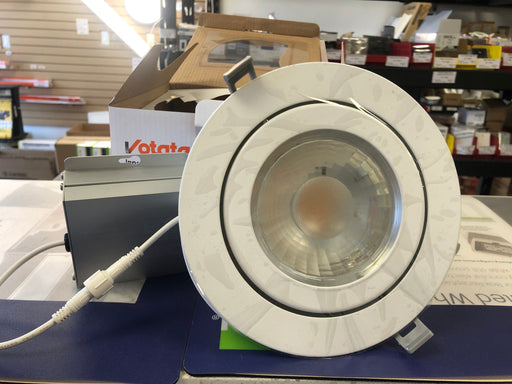 Votatec 6" LED Round Gimbal Panel(Potlight) 3000K/4000K/5000K(changeable), White