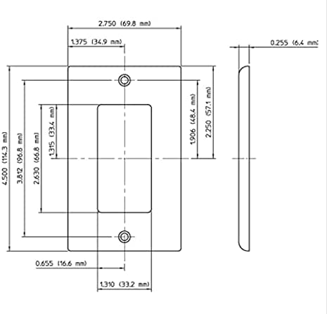 Leviton 80401-W 1-Gang Decora/GFCI Device Decora Wallplate, Standard Size, Thermoset, Device Mount (White)