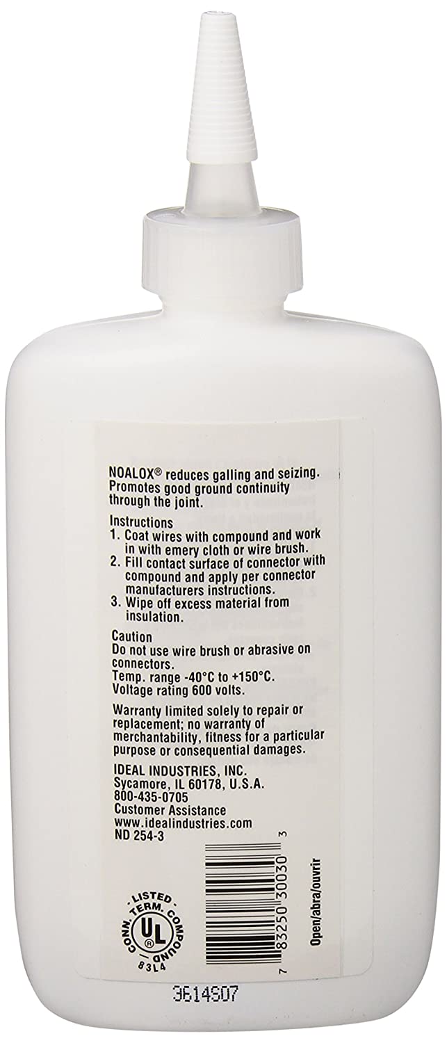 Ideal 30-030 Noalox Anti-Oxidant Compound, Squeeze Bottle, 8 oz