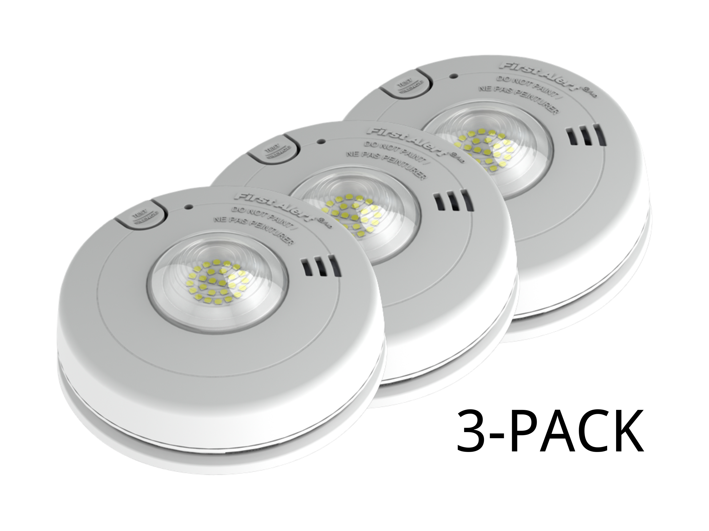 BRK 3 in 1 Low Profile Design Carbon Monoxide,Strobe & Smoke Alarm - 7030BSLA 1PACK/3PACK