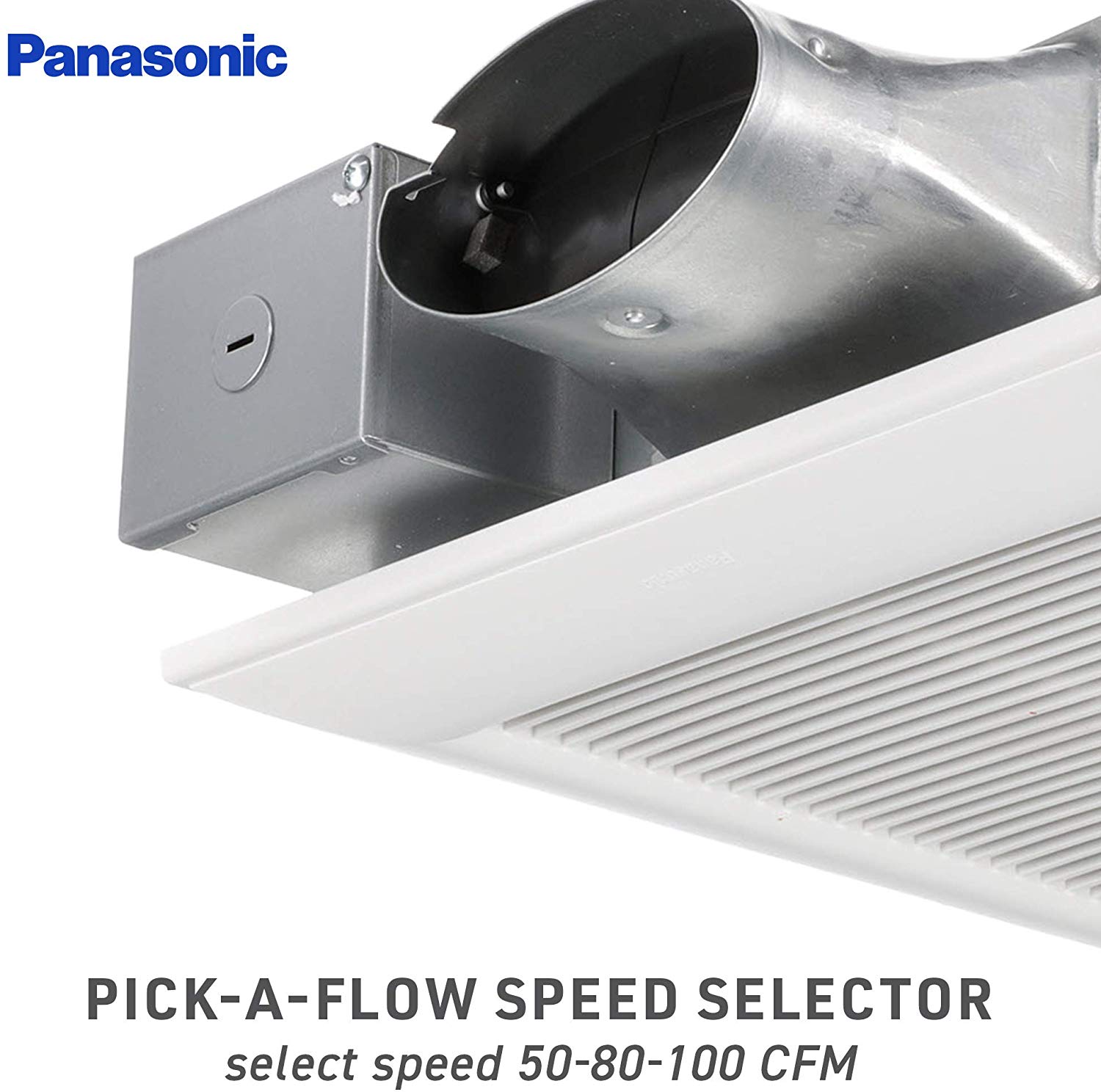 Panasonic FV-0510VS1 WhisperValue Multi-Flow Bathroom Fan, White - Consavvy