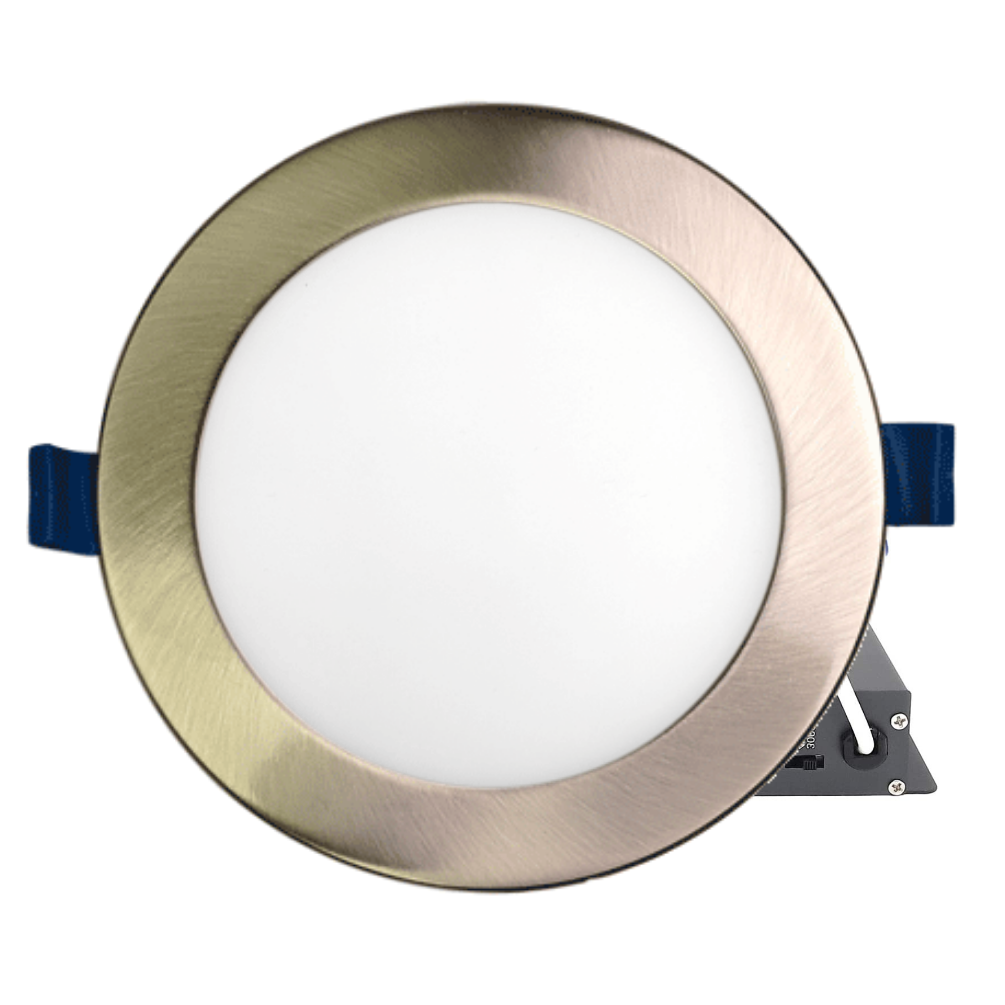 DawnRay 6" LED Round Slim Panel(Potlight) 2700K/3000K/3500K/4000K/5000K(changeable), White/Black/Brushed Nickel, 15W, 1000LM