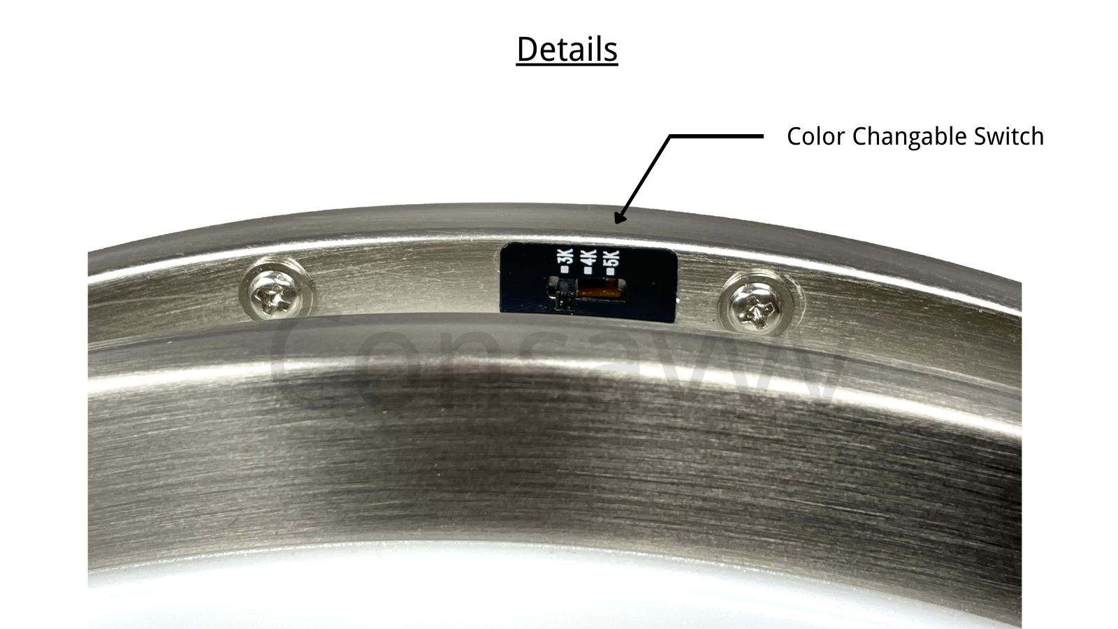 Dawnray 12" Flush mount Ceiling Light, 3 colors changable, 3000K/4000K/5000K, Brushed Nickel