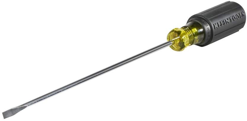 Klein Tools 601-8 3/16-Inch Cabinet-Tip Screwdriver with 8-Inch Round Shank - Consavvy