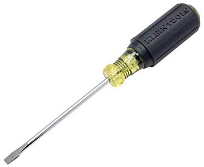 Klein Tools 601-4 3/16-Inch Cabinet-Tip Screwdriver with 4-Inch Round Shank - Consavvy