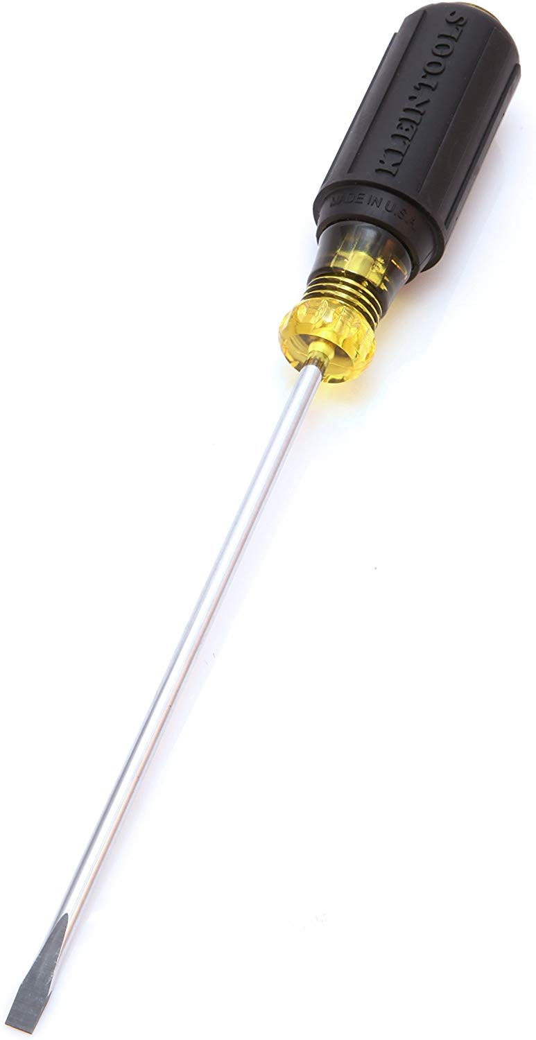 Klein 601-6 3/16-Inch Cabinet 6-Inch Round Shank Tip Screwdriver - Consavvy