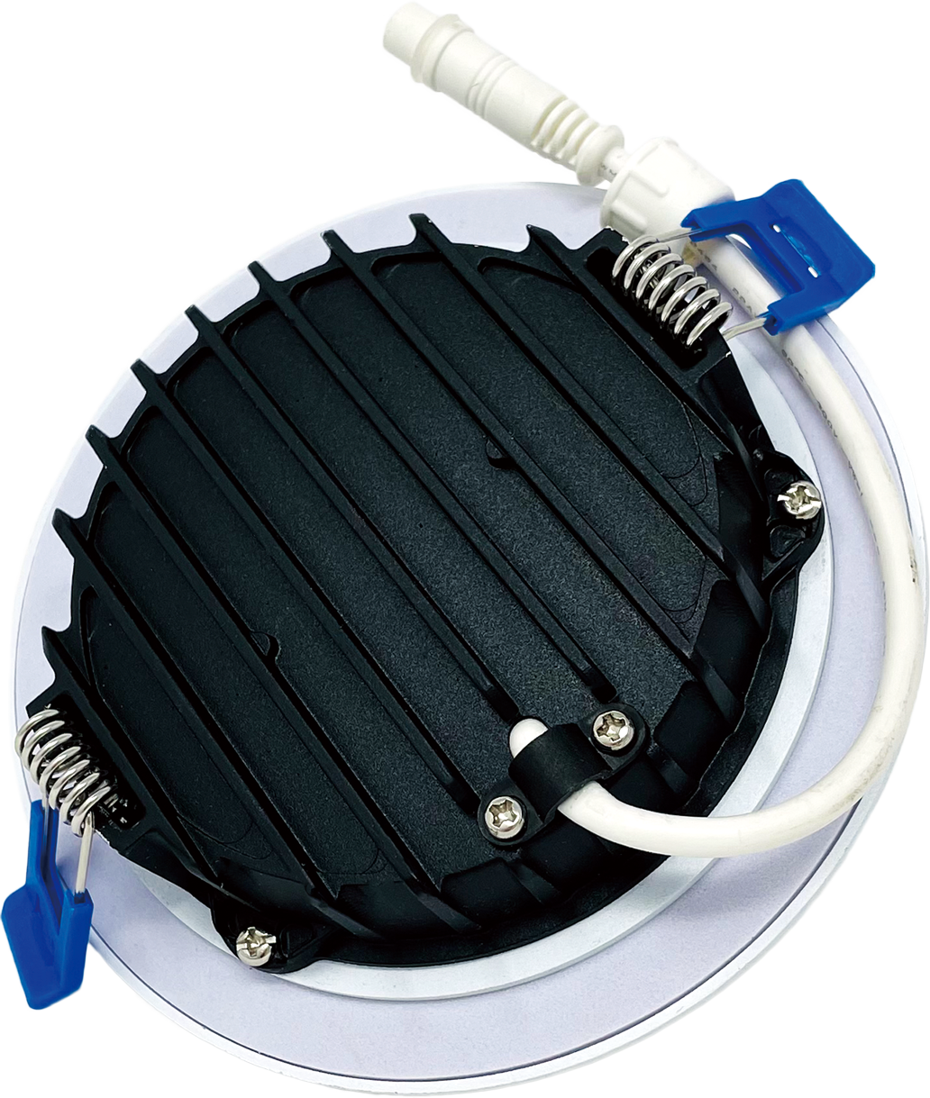DawnRay 4" LED Potlight 2700K/3000K/3500K/4000K/5000K(5CCT changeable) Non-Twistable Traditional Gimble Looking With 38° Beam Angle, White 9W 700Lm