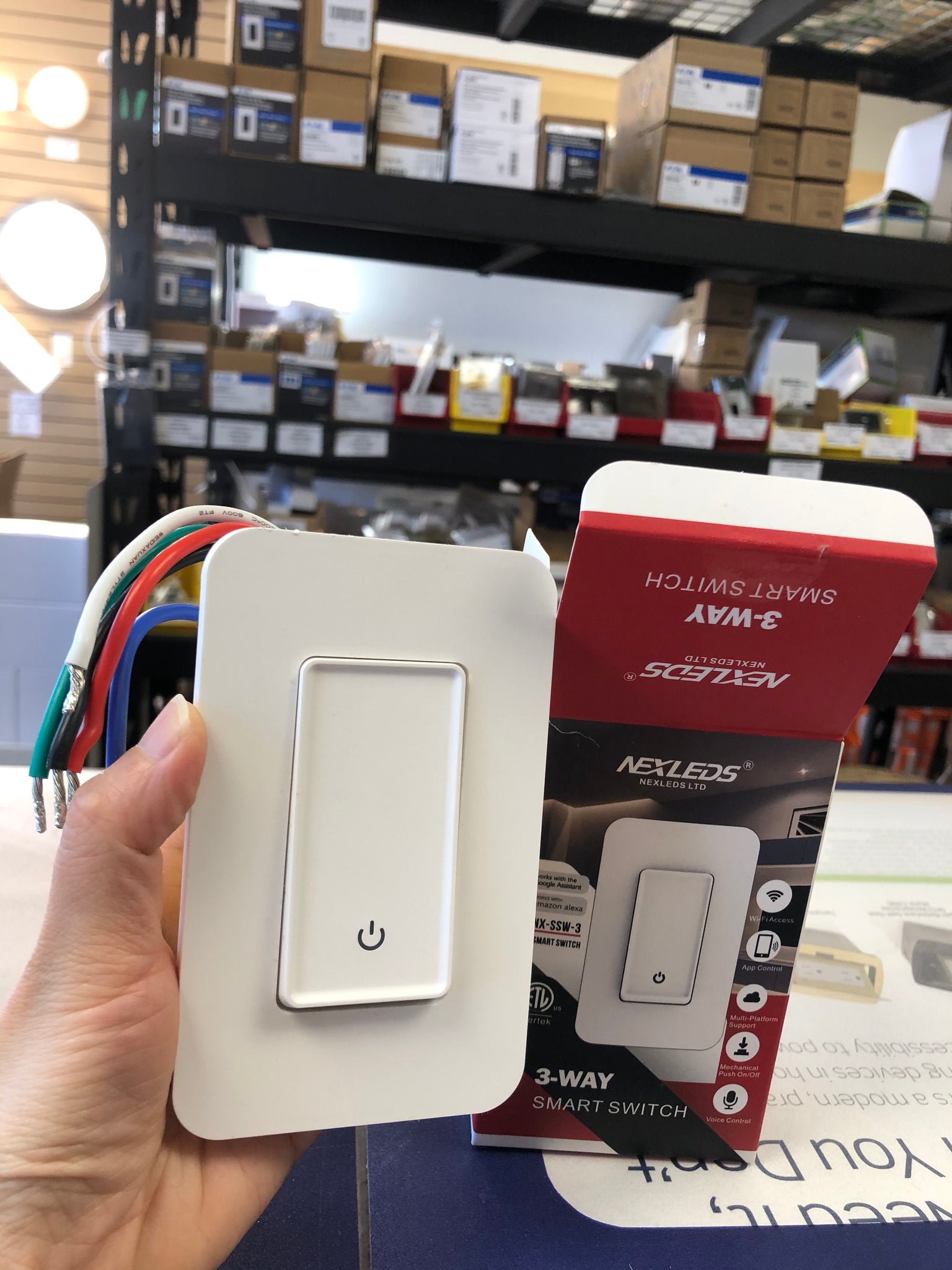 Nexleds 3 Way Smart Switch Wallplate Included