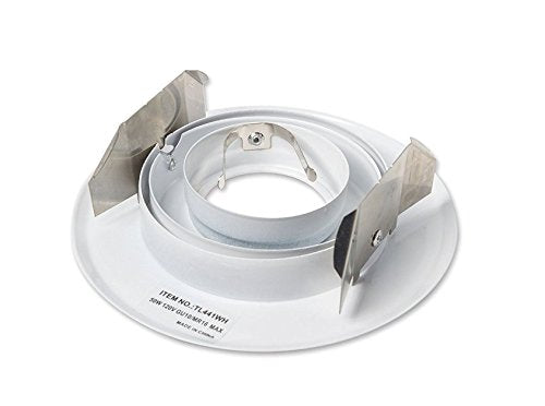 4" White Trim with Tilting Gimbal for Par16/GU10/Mr16 Lamps - Consavvy