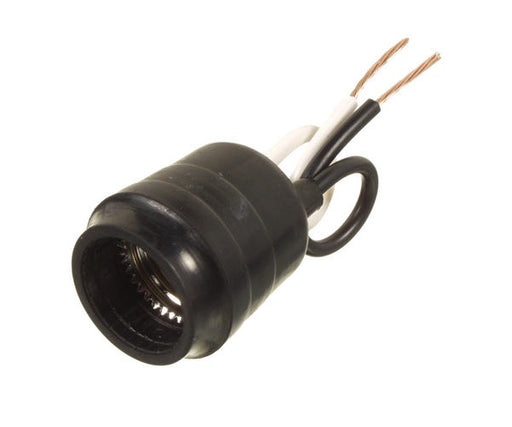 VISTA 46053 1Pack Pig-Tail Socket w/6" leads - Black rubber - Consavvy