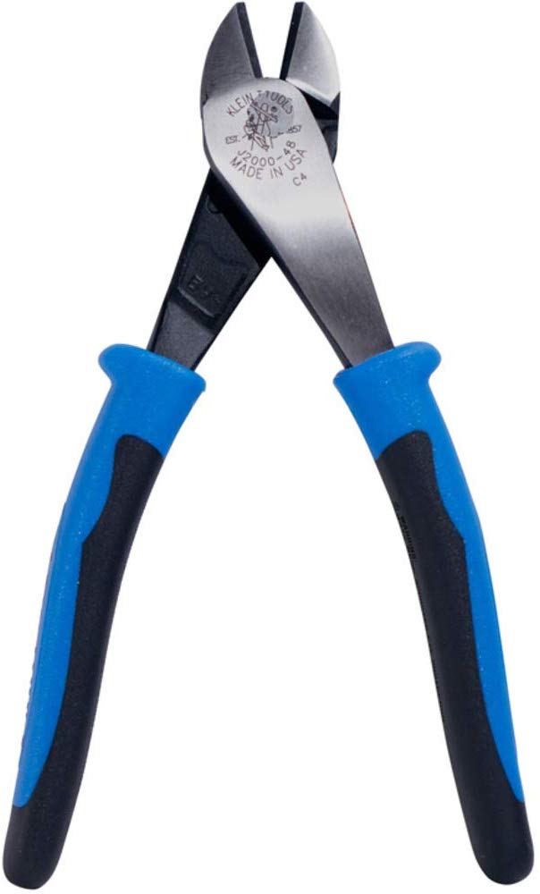 Klein J2000-48 8-Inch Journeyman Diagonal Cutting Pliers (Blue and Black) - Consavvy