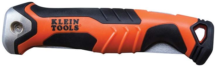 Klein Tools 31737 Drywall Saw, Folding Jab Saw/Utility Saw with Lockback at 180 and 125 Degrees and Tether Hole - Consavvy