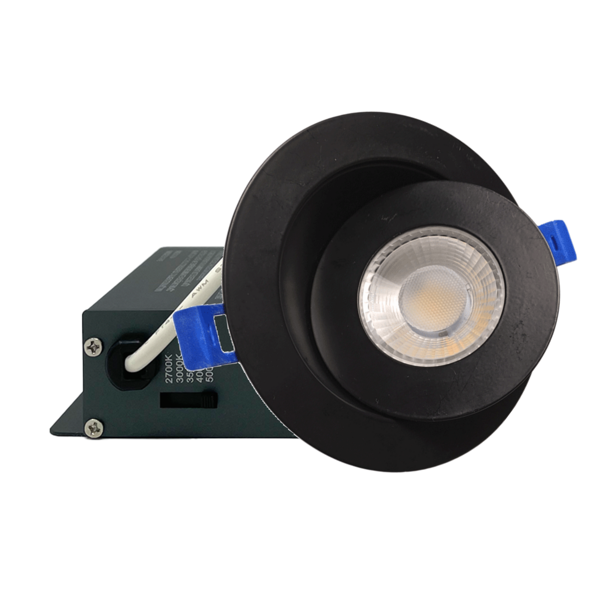 DawnRay 3.5" LED Round Gimbal Panel(Potlight) 2700K/3000K/3500K/4000K/5000K(changeable), White/Black/Brushed Nickel, 9W, 700LM