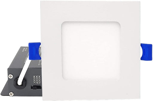 DawnRay 4" LED Square Slim Panel(Potlight) 3000K/4000K/5000K(changeable), White/Black/Brushed Nickel