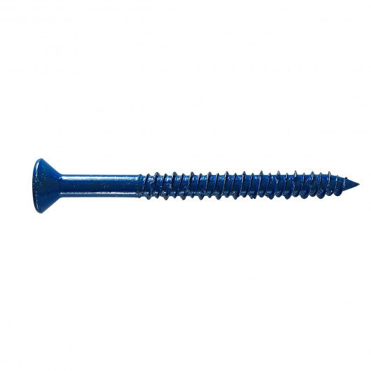 Paulin 1/4" X 1 3/4" FLAT HEAD SOCKET CONCRETE SCREW WITH BIT-BLUE 1Box(100 Pieces)