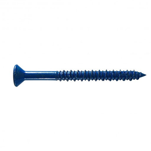 Paulin 1/4" X 2 1/4" FLAT HEAD SOCKET CONCRETE SCREW WITH BIT-BLUE 1Box(100 Pieces)