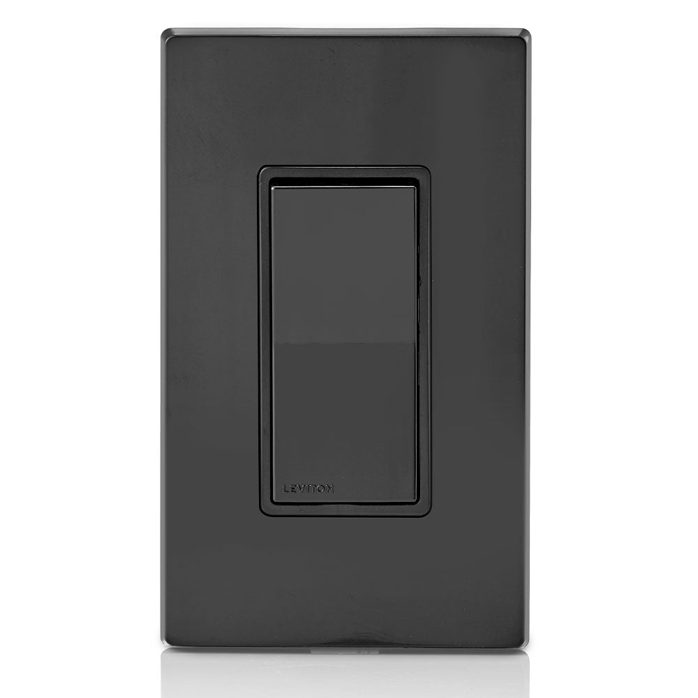 Leviton 5601-P2E Rocker Switch 15A 120/277 Vac 1 Pole Black 1Pack (wall plates excluded)