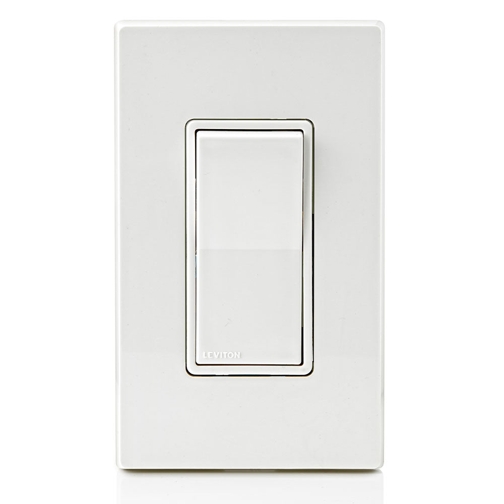 Leviton 5601-P2W Rocker Switch 15A 120/277 Vac 1 Pole White 1Pack/10Pack (wall plates excluded)